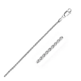 2.1mm 14k White Gold Round Wheat Chain-rx54090-24