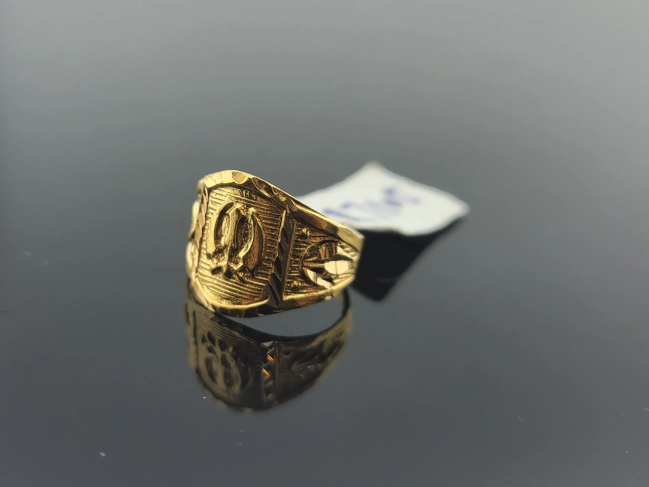 22K Solid Gold Designer Baby Ring R7105