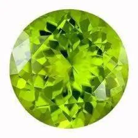 4.5MM  ROUND CREATED PERIDOT LOOSE GEMSTONE