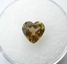 4MM  HEART SMOKEY TOPAZ  LOOSE GEMSTONE