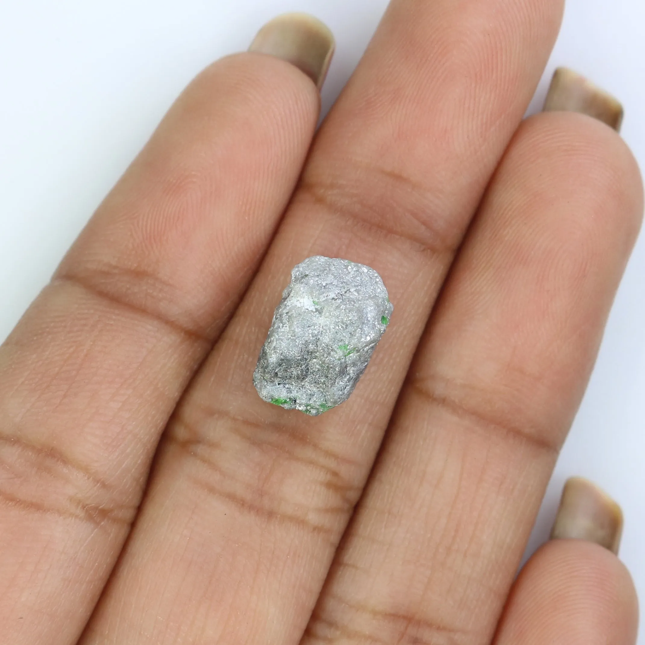 5.56 CT Natural Loose Rough Shape Diamond Grey Color Rough Diamond 12.05 MM Natural Loose Diamond Grey Color Irregular Cut Diamo