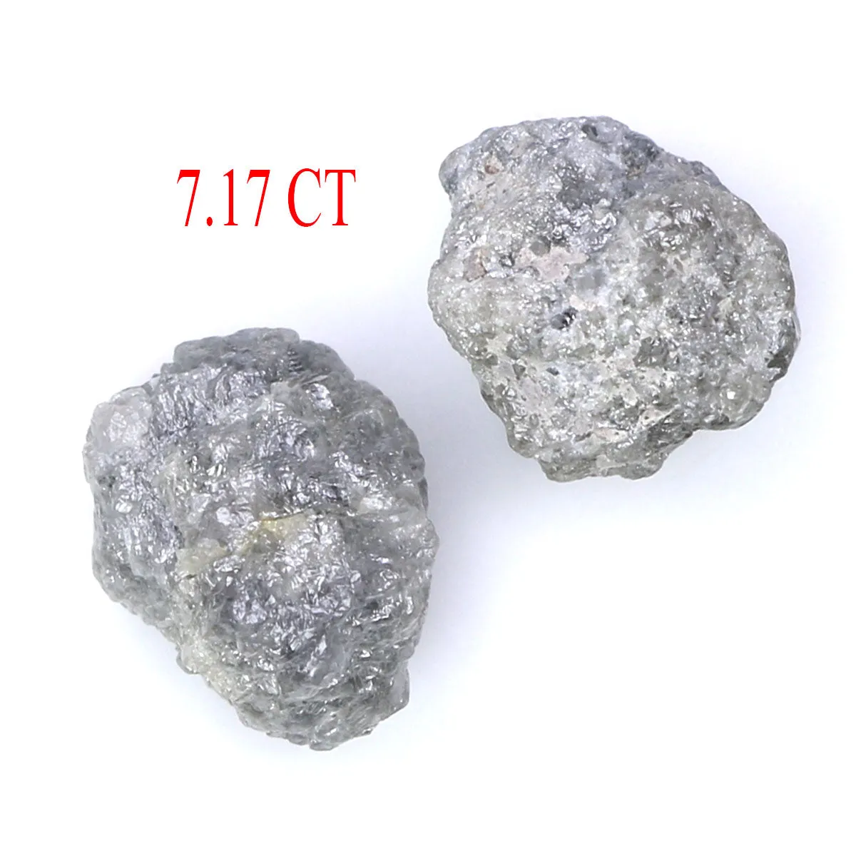 7.17 CT Natural Loose Rough Cut Diamond Grey Color Rough Cut Diamond 9.15 MM Natural Loose Grey Diamond Rough Irregular Cut Diam