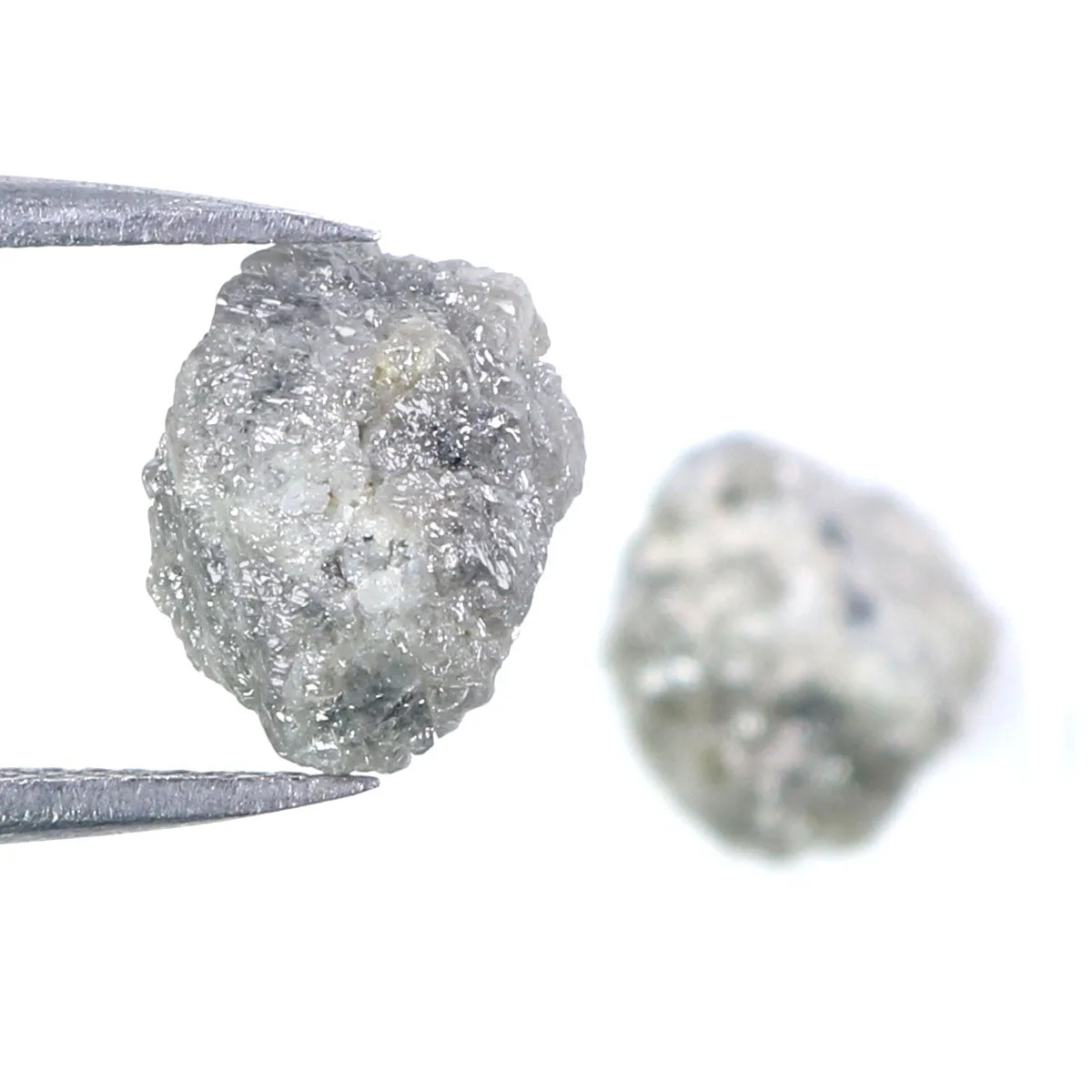 7.17 CT Natural Loose Rough Cut Diamond Grey Color Rough Cut Diamond 9.15 MM Natural Loose Grey Diamond Rough Irregular Cut Diam