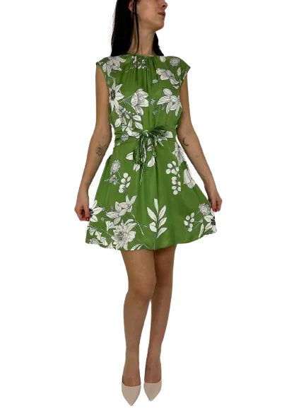 ABITO VERDE FANTASIA FLOREALE