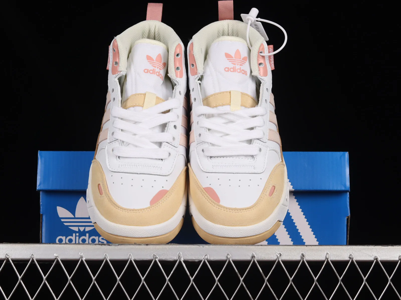 Adidas Originals Post Up Beige Pink Green Cloud White GX0828