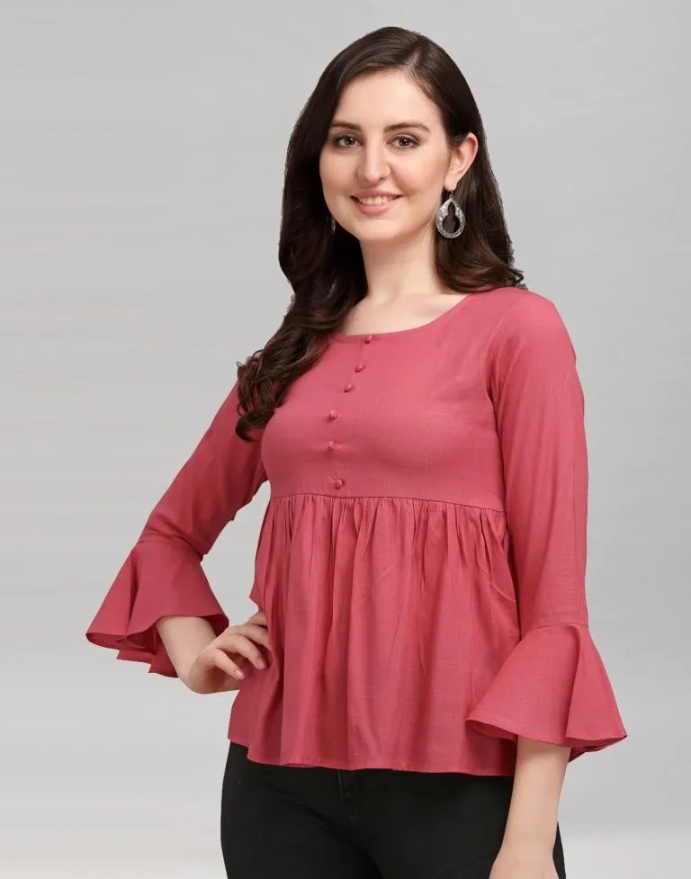 Angelic Pink Gathered Top