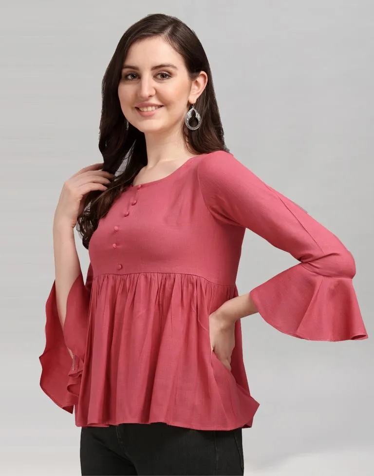 Angelic Pink Gathered Top