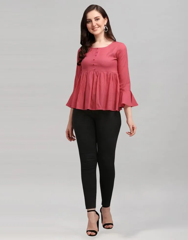 Angelic Pink Gathered Top