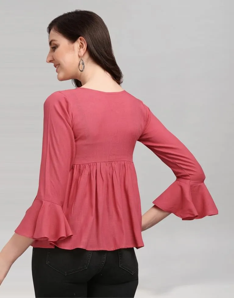 Angelic Pink Gathered Top