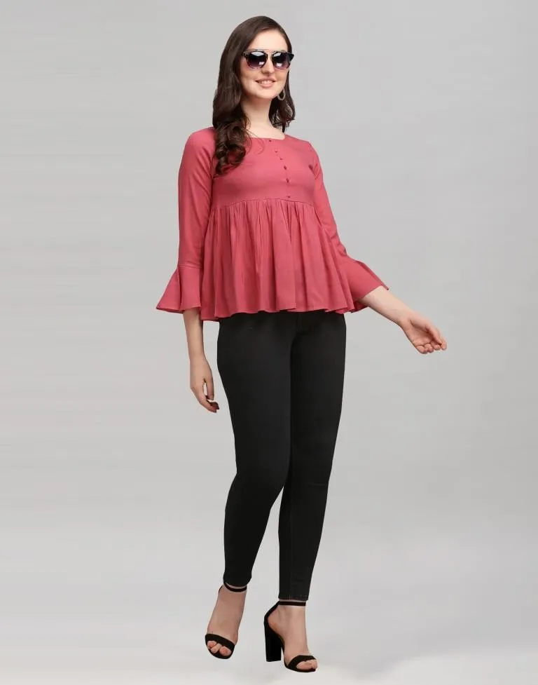 Angelic Pink Gathered Top