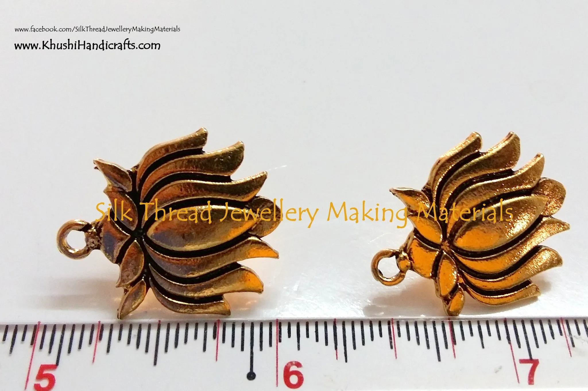 Antique Gold Lotus Studs -ST10