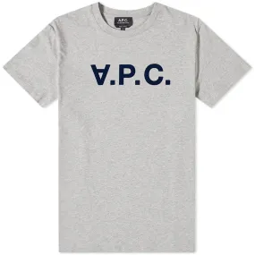 A.P.C. VPC Logo TeeHeather Light Grey & Dark Navy