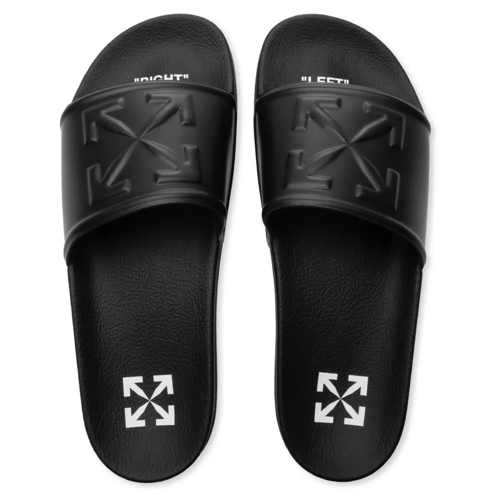 Arrow Pool Sliders - Black/Black