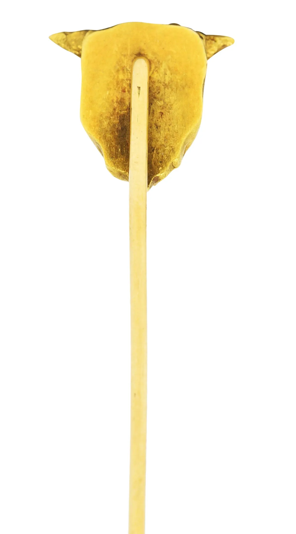 Art Nouveau 18 Karat Yellow Gold Taurus Zodiac Stick Pin