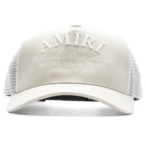 Arts District Trucker Hat - Stone Grey