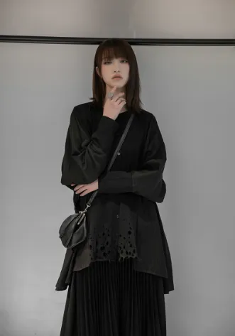 Asami Loose Long Sleeve Irregular Shirt