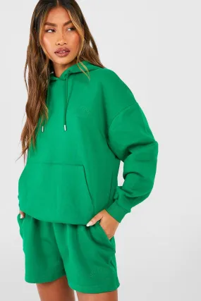 Ath Leisure Embroidered Hooded Short Tracksuit