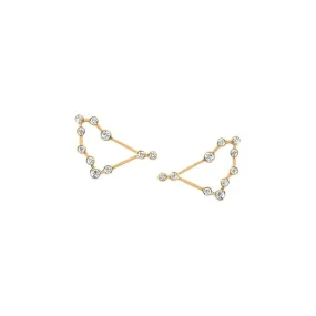 Baby Capricorn Diamond Constellation Studs