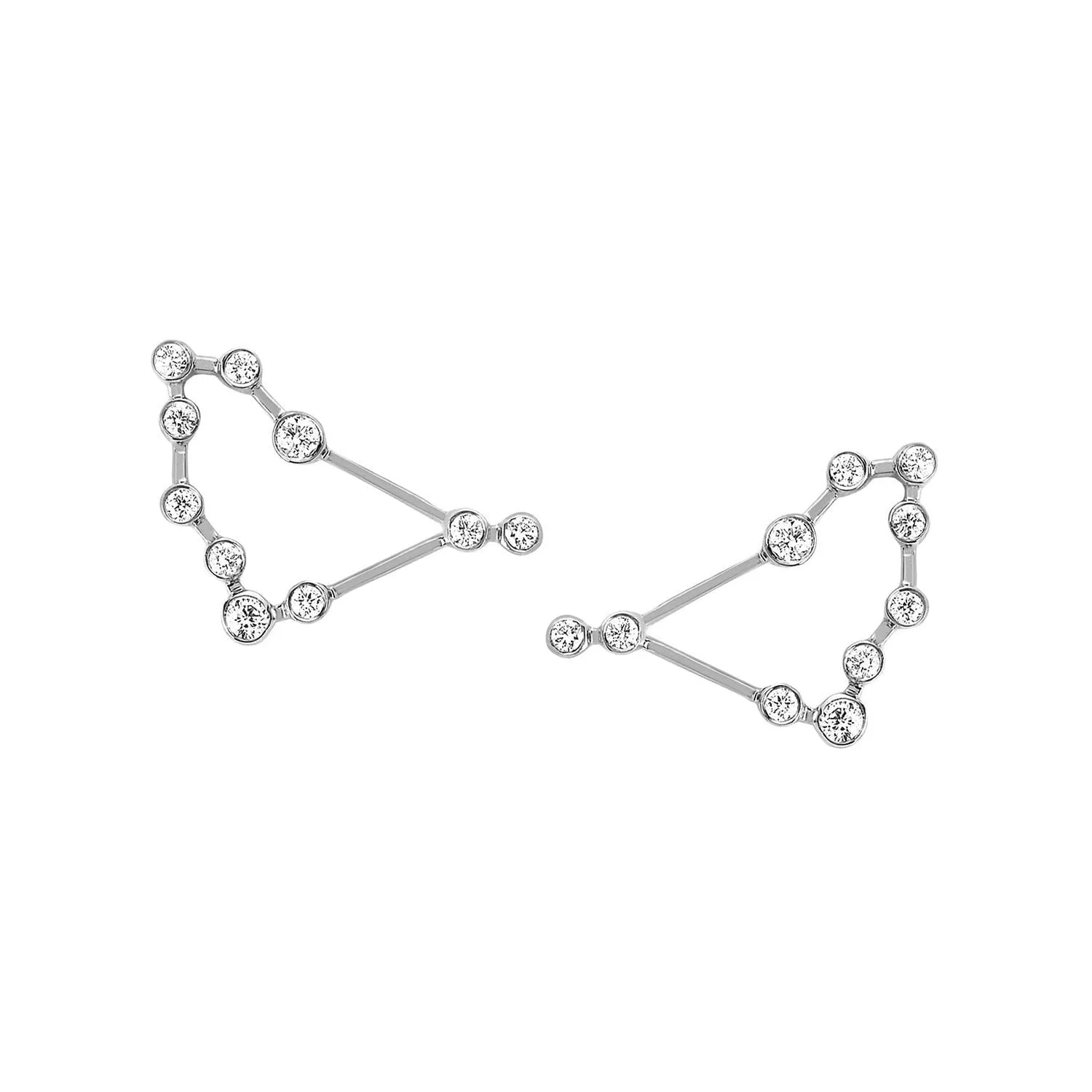 Baby Capricorn Diamond Constellation Studs