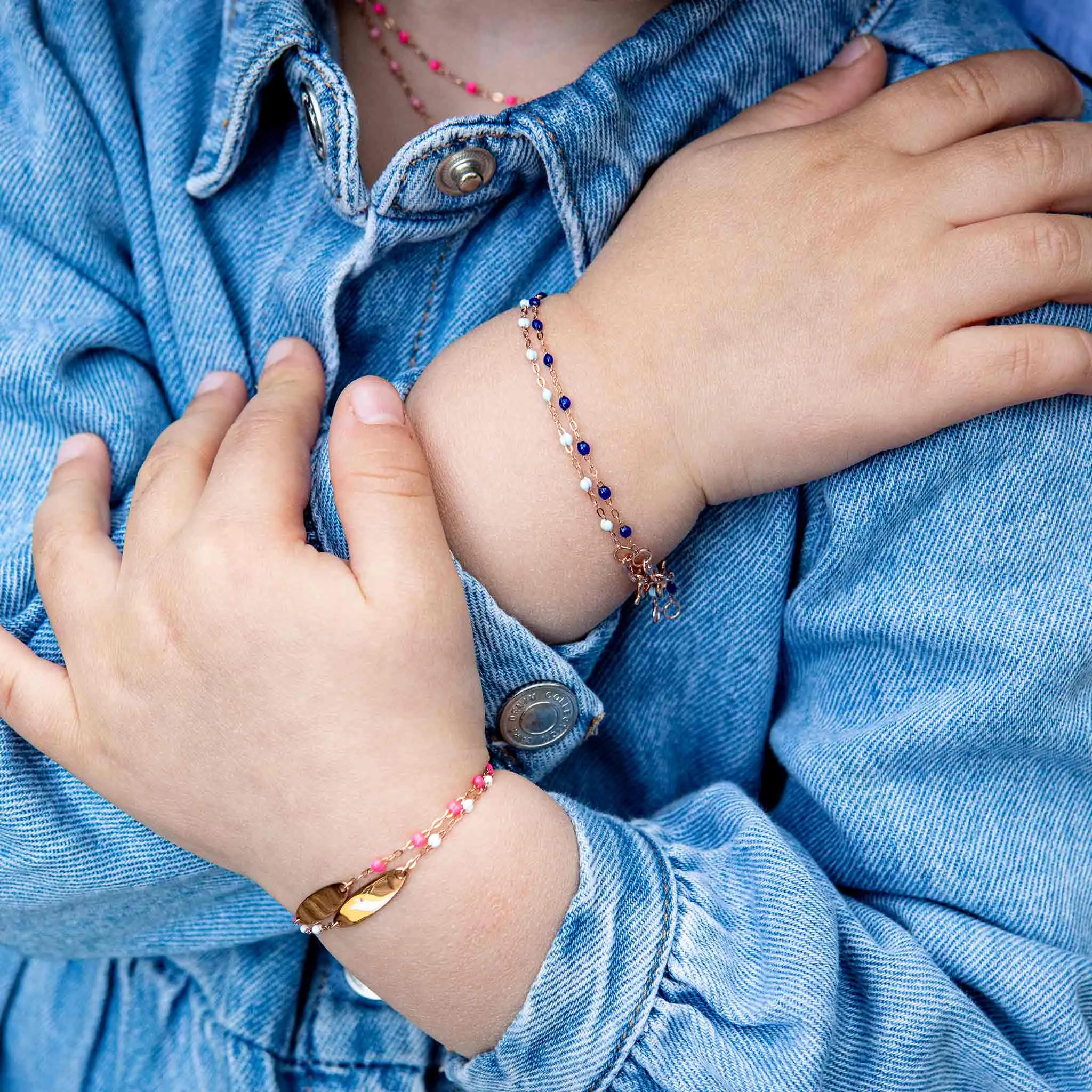 Baby Classic Gigi Baby Blue bracelet, Yellow Gold, 5.1