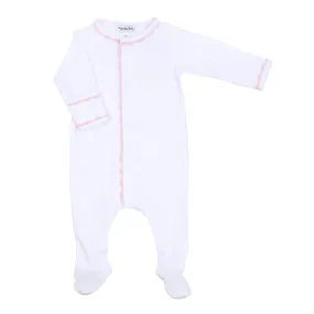 Baby Joy Embroidered Footie - Pink