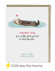 Baby Otter Parenting Card