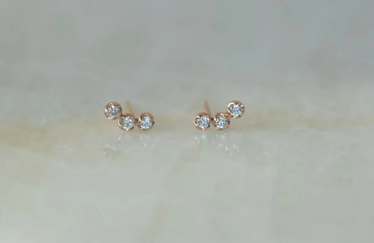 Baby Stars Diamond Stud Earrings