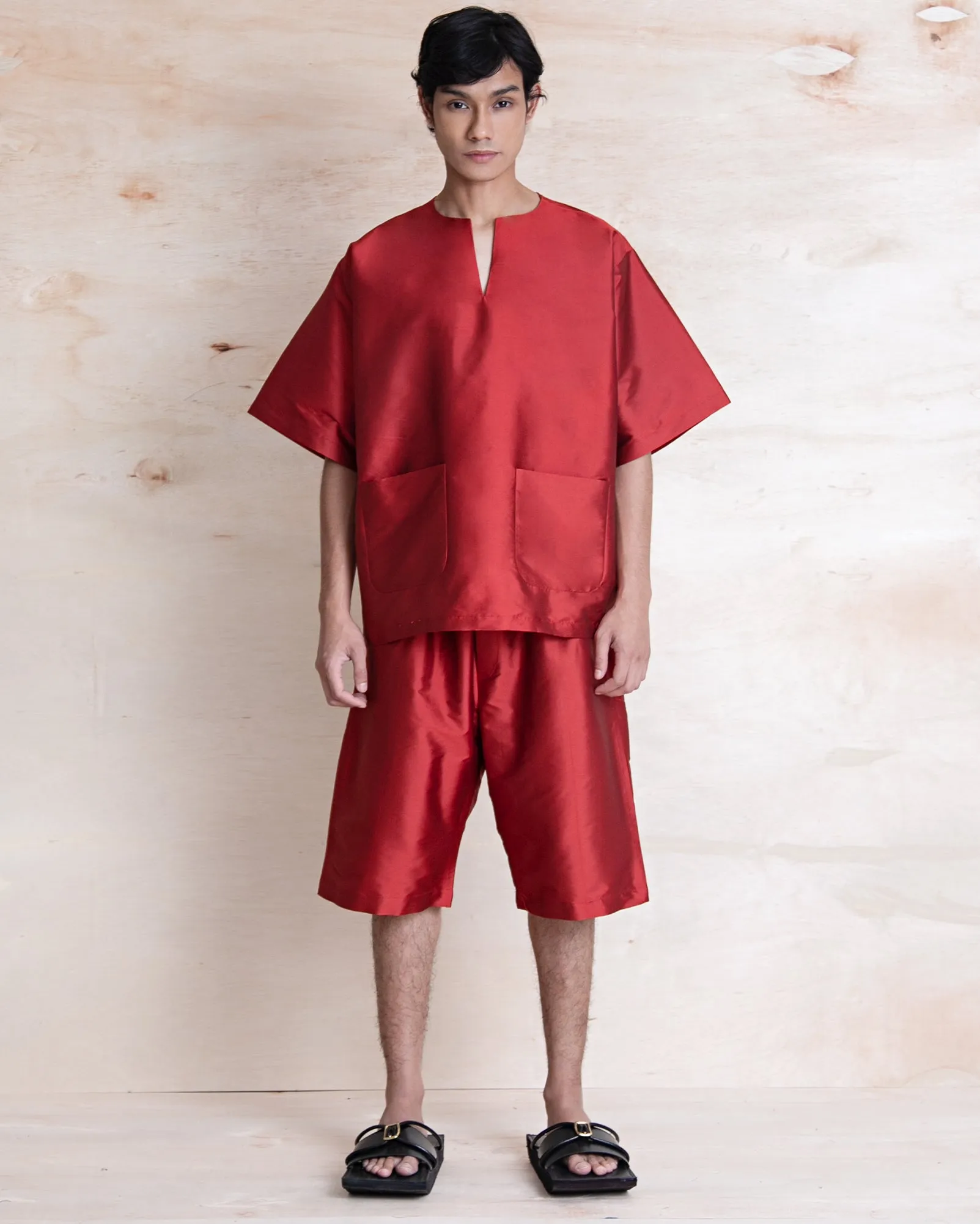 Baju Melayu Pendek (Red)