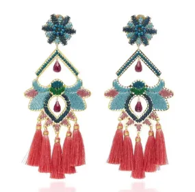 Baroque Tassel Boho Earring Multi