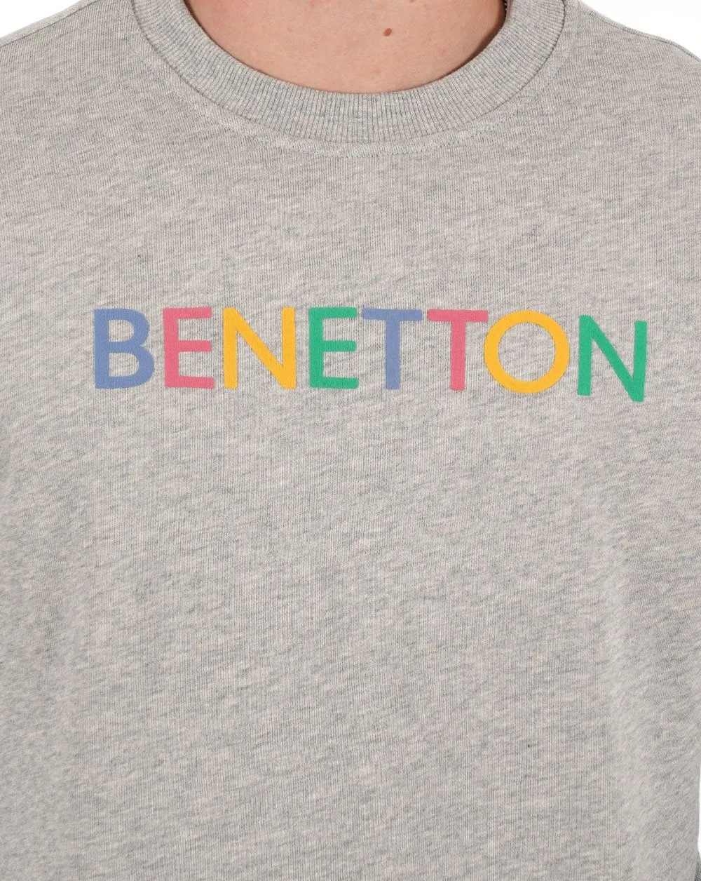 Benetton Logo Sweatshirt Grey