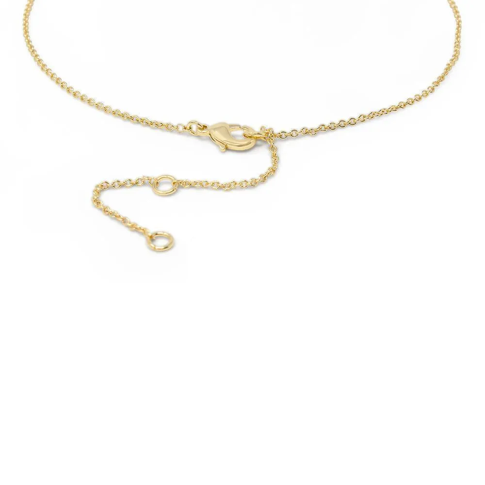 Birthstone Necklace December Gold Plated