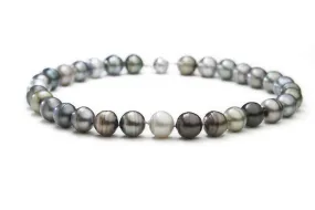 Black Pearl Necklace Multicolour Tahitian Pearls