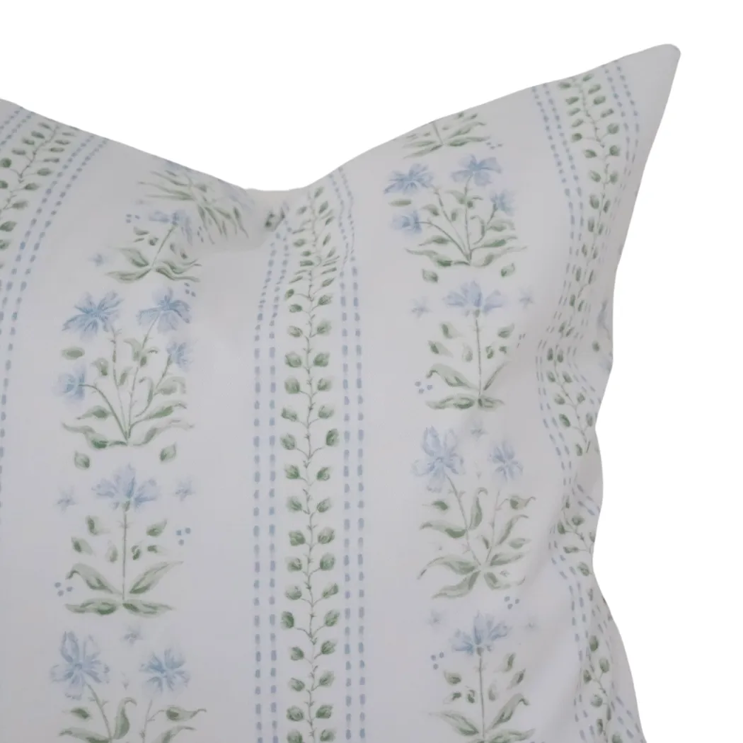 Blue and Green trellis cushion cover