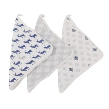 Blue Deer Washcloth Set of 3