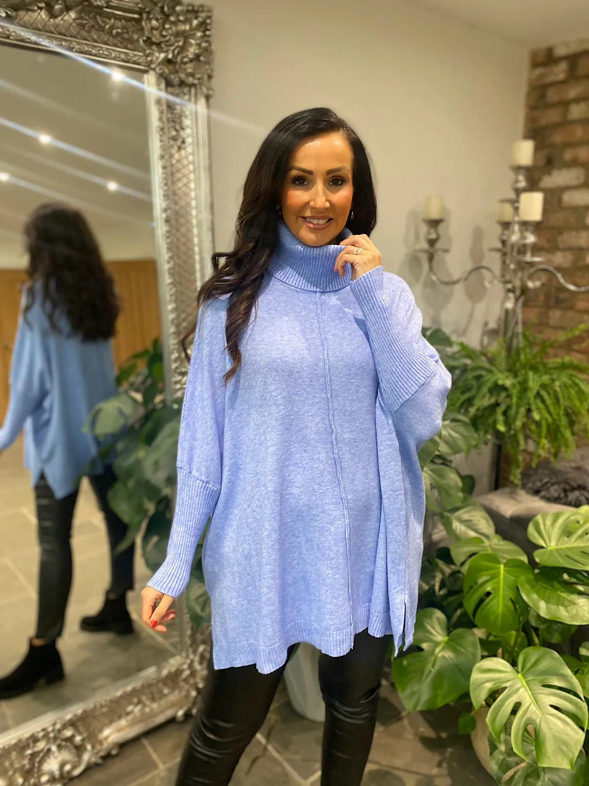 Blue Premium Reverse Seam Jumper Megan