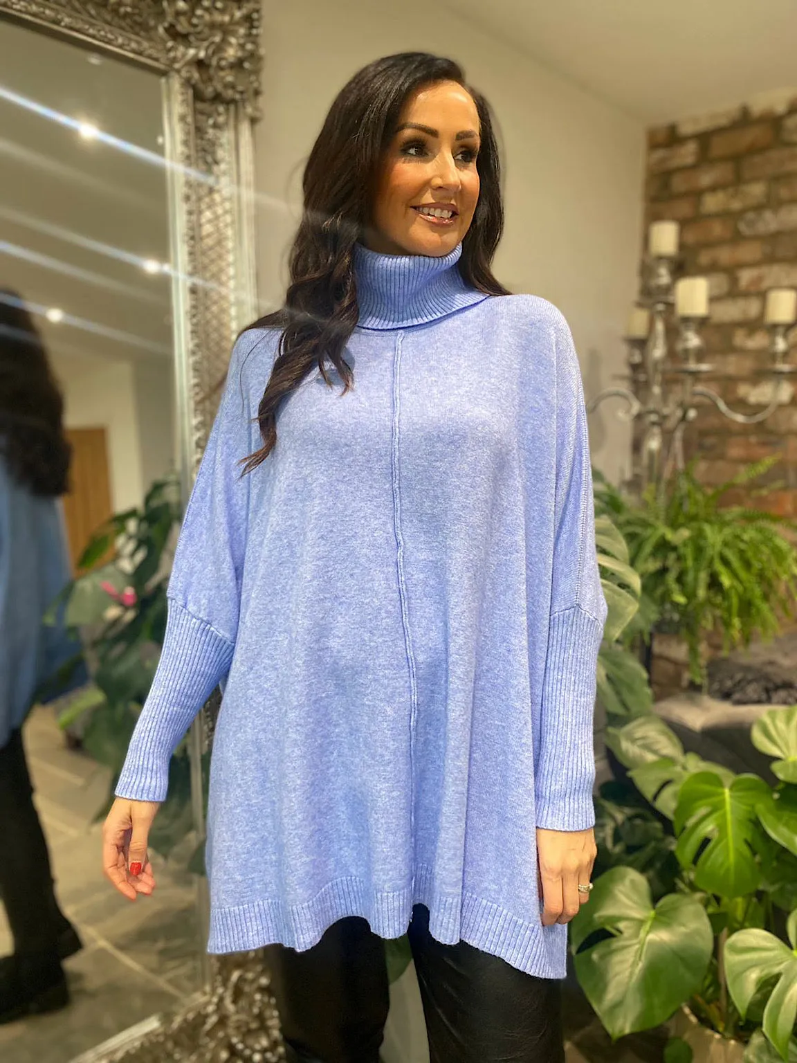 Blue Premium Reverse Seam Jumper Megan