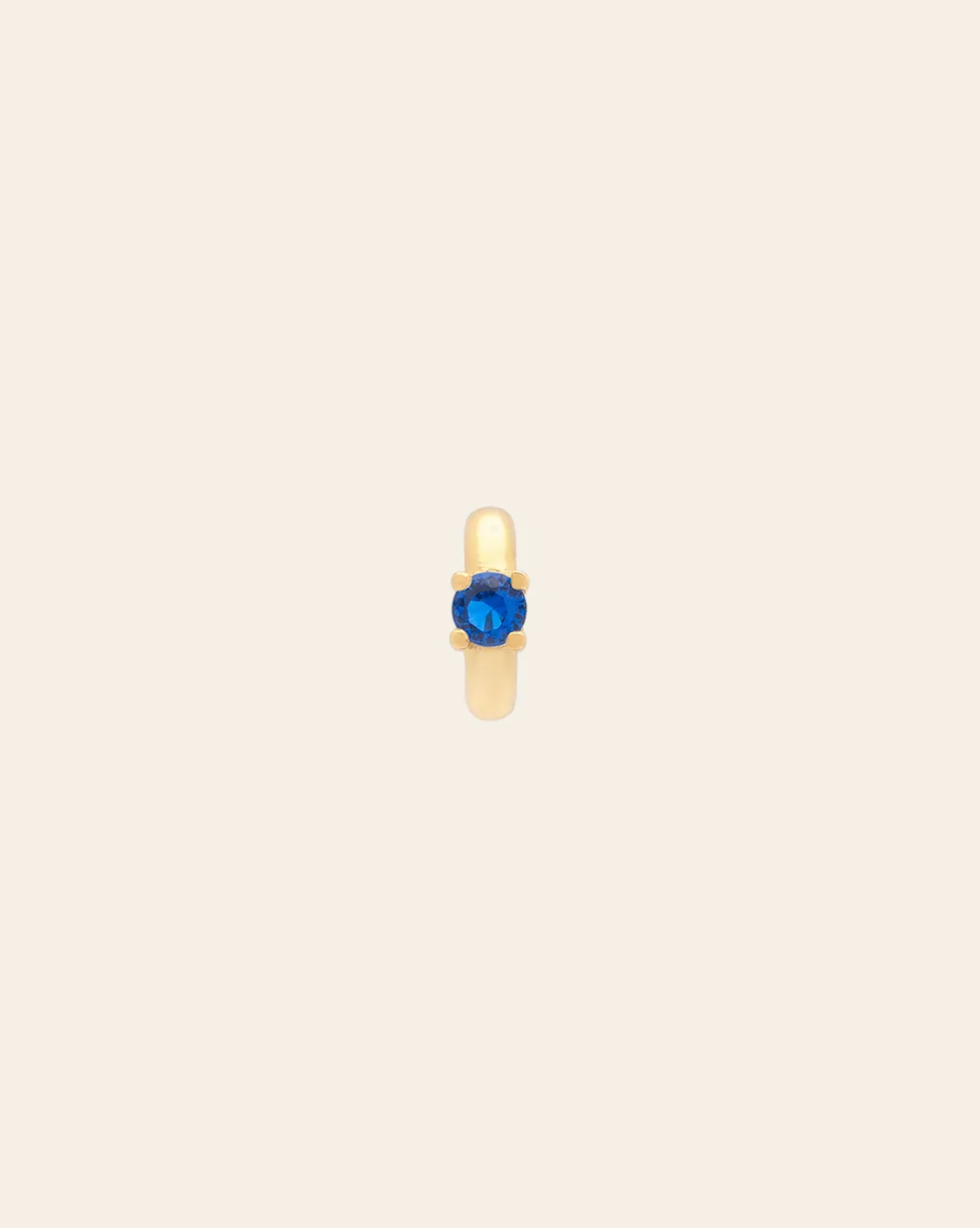 Blue Sapphire Solitaire Spacer - Gold Vermeil