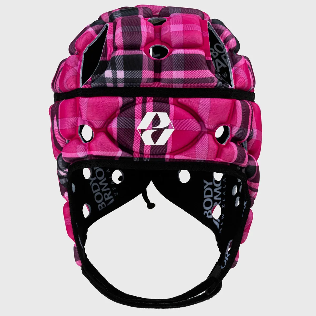 Body Armour Ventilator Rugby Headguard Pink Tartan