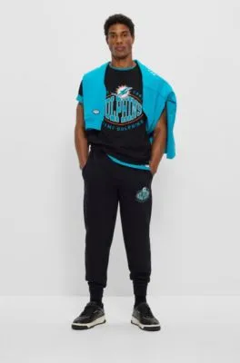 BOSS x NFL cotton-blend tracksuit bottoms with collaborative branding