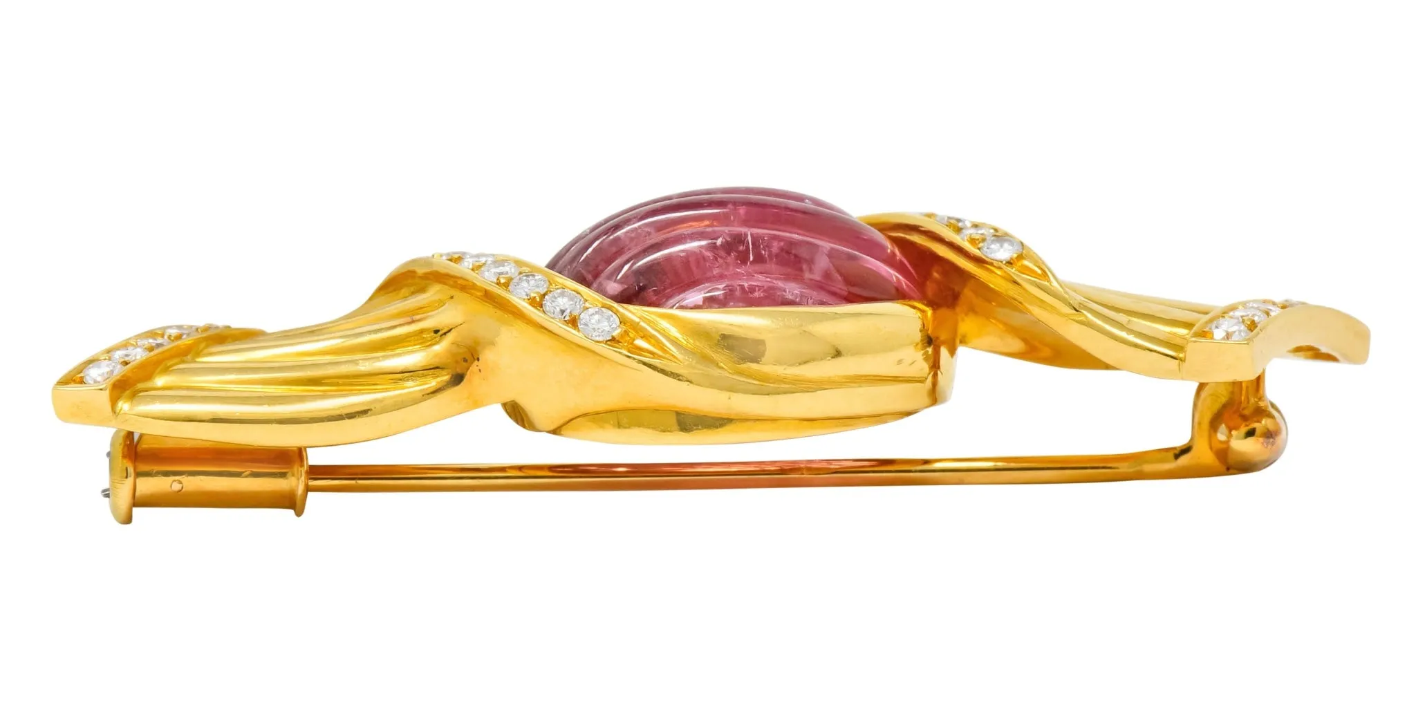 Bulgari Pink Tourmaline 18 Karat Gold Bonbon Candy Brooch