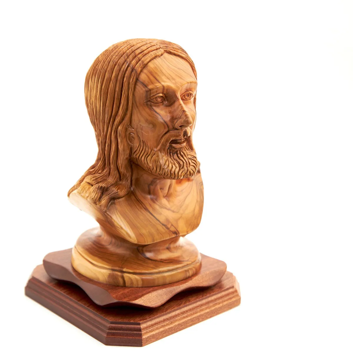Bust of Jesus Christ, Wooden Sculpture 10.6