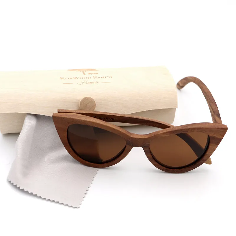 Cat Eyes Koa Sunglasses