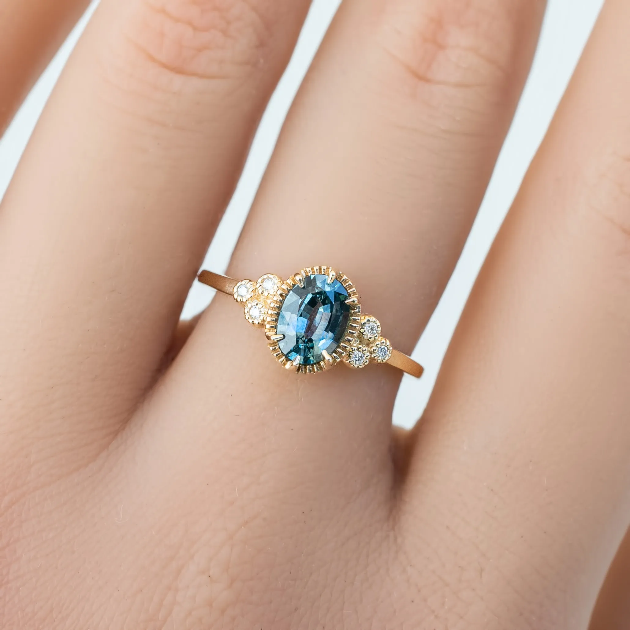 Celine Ring 7x5mm Blue Montana Sapphire Ring (One of a kind)