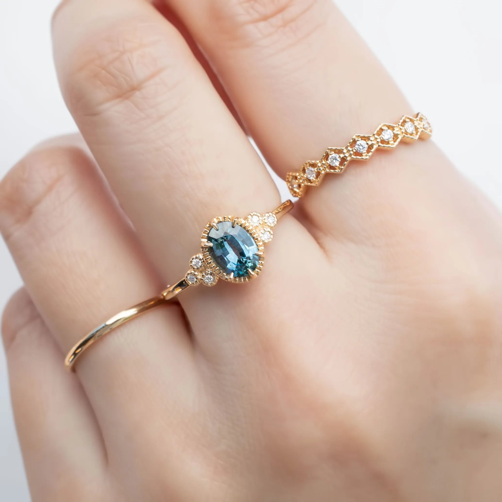 Celine Ring 7x5mm Blue Montana Sapphire Ring (One of a kind)