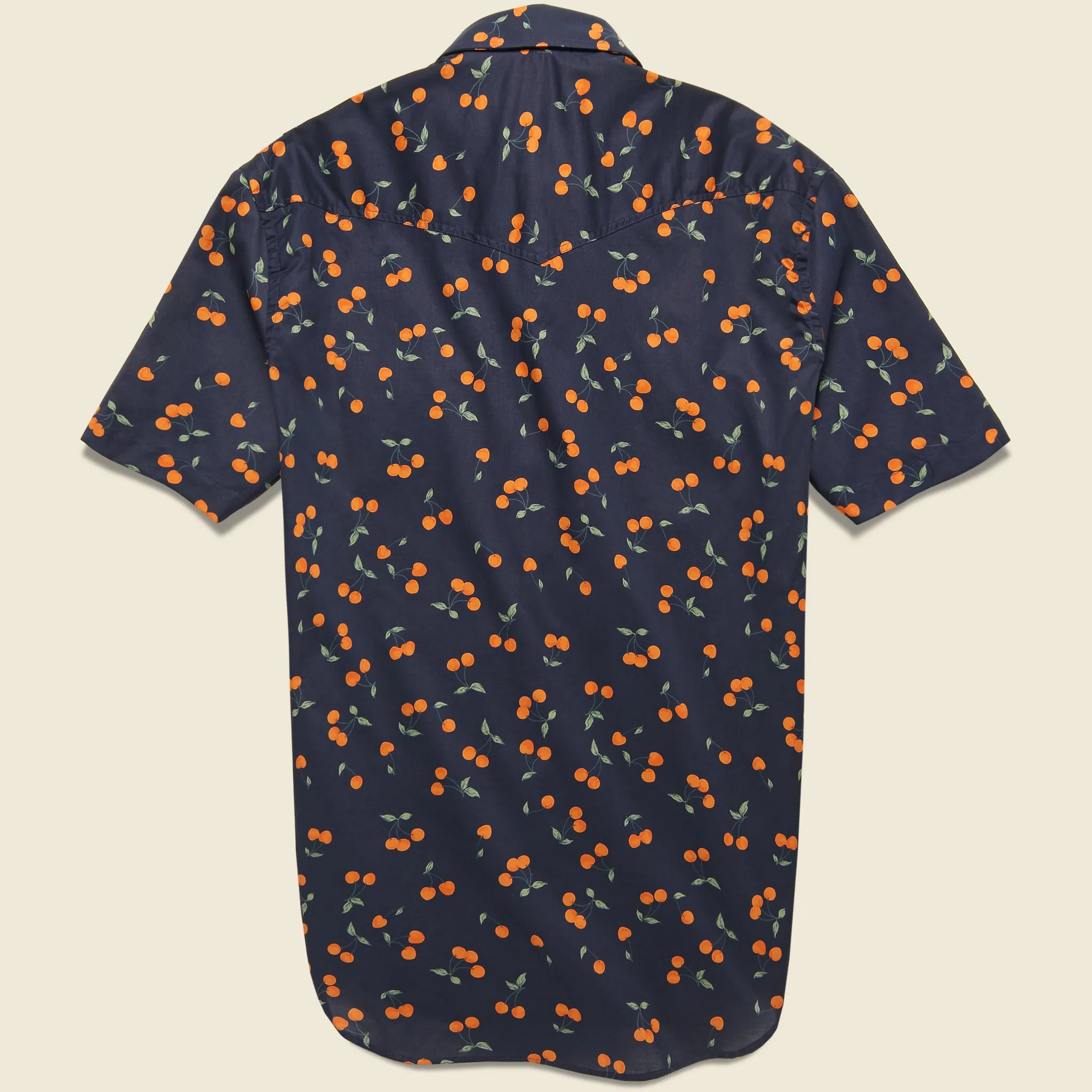 Cherry Print Shirt - Navy