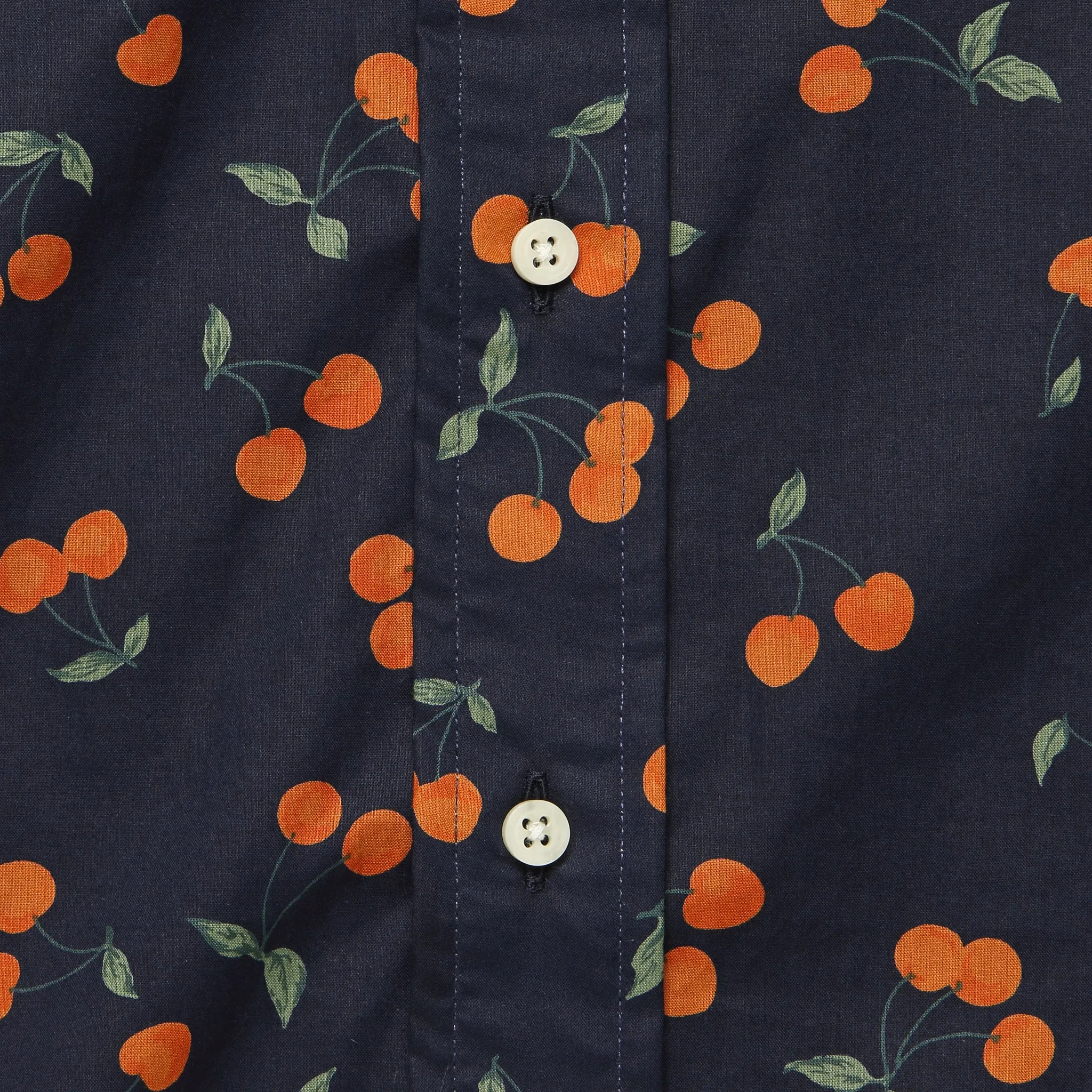 Cherry Print Shirt - Navy