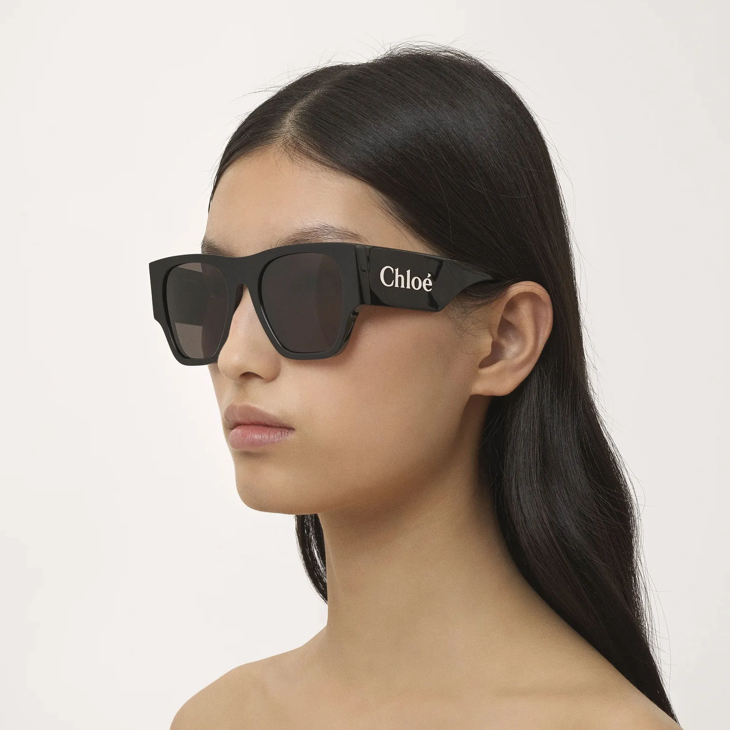 Chloe Sun CH0233S Acetate Logo, Black