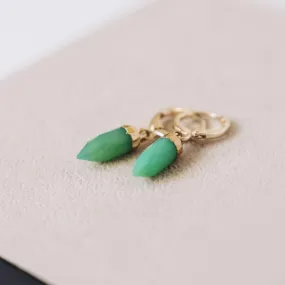 Chrysoprase Gemstone Huggies For Forgiveness