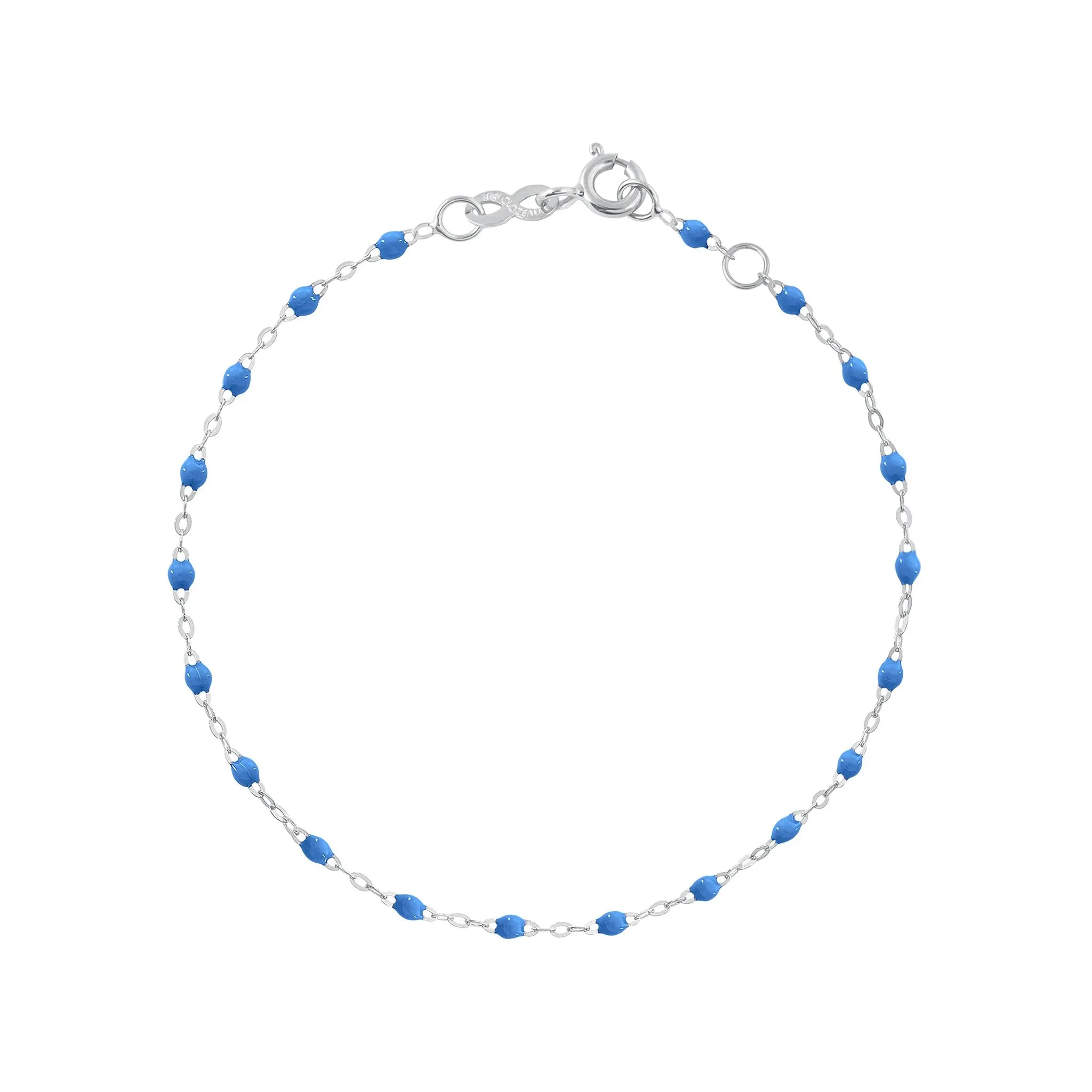 Classic Gigi Blue bracelet, White Gold, 7.5