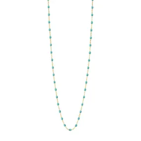 Classic Gigi Turquoise Green sautoir, Yellow Gold, 23.6